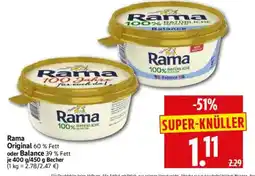 Edeka Herkules Rama Original 60 % Fett oder Balance 39 % Fett Angebot