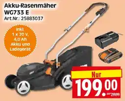 Herkules Baumarkt Akku-Rasenmäher WG733 E Angebot