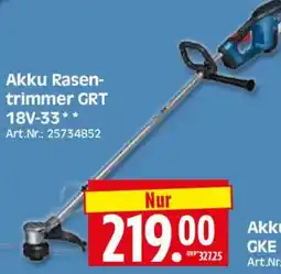 Herkules Baumarkt Akku Rasentrimmer GRT 18V-33 Angebot