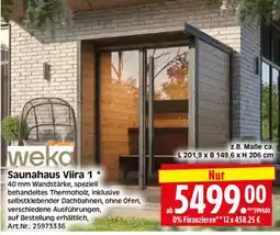 Herkules Baumarkt weka Saunahaus Viira 1 Angebot