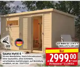 Herkules Baumarkt Sauna Hytti 6 * Angebot