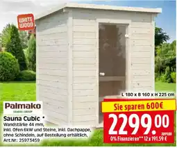 Herkules Baumarkt Palmako Sauna Cubic Angebot