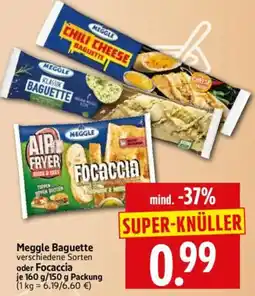Edeka Herkules Meggle Baguette oder Focaccia Angebot