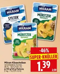 Edeka Herkules Milram Käsescheiben Angebot