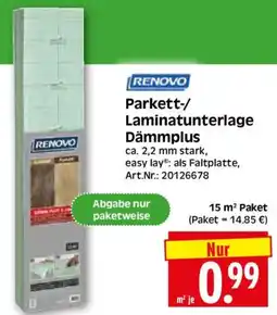 Herkules Baumarkt RENOVO Parkett-/Laminatunterlage Dämmplus Angebot