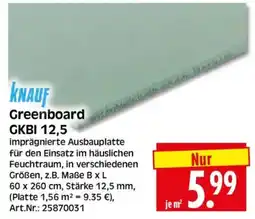 Herkules Baumarkt knauf Greenboard GKBI 12,5 Angebot