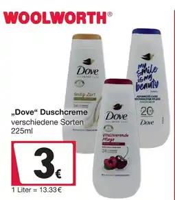 Woolworth Dove duschcreme Angebot
