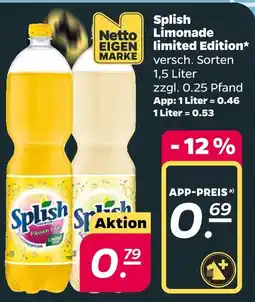 Netto Splish limonade limited edition Angebot