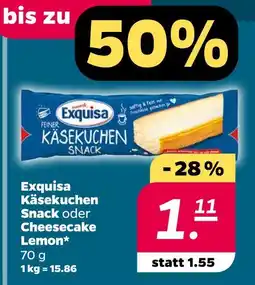 Netto Exquisa käsekuchen snack oder cheesecake lemon Angebot