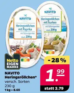 Netto Netto eigenmarke navito heringsröllchen Angebot