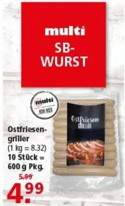 Multi Markt multi SB-WURST Ostfriesen-griller Angebot