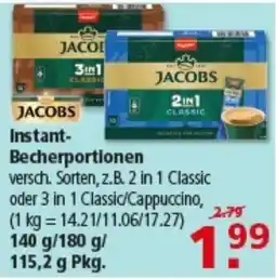 Multi Markt Jacobs Instant-Becherportionen Angebot