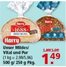 Multi Markt Harry Unser Mildes/Vital und Pur Angebot