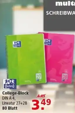 Multi Markt Oxford College-Block Angebot