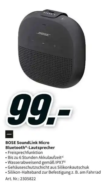 MediaMarkt Bose bluetooth-lautsprecher Angebot