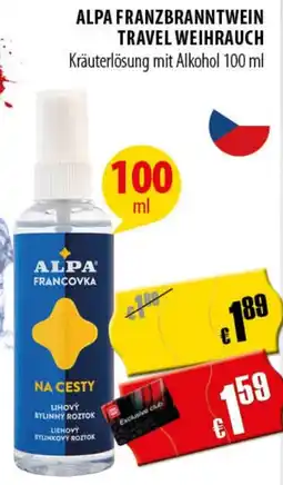 FreeOneShop ALPA FRANZBRANNTWEIN TRAVEL WEIhrauch Angebot