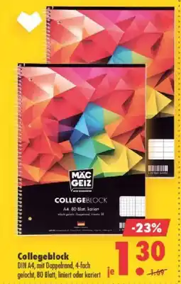 Mäc Geiz MAC GEIZ COLLEGEBLOCK Angebot