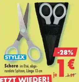 Mäc Geiz STYLEX Schere im Etui, abgerundete Spitzen Angebot
