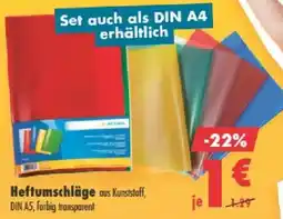 Mäc Geiz Heftumschläge aus Kunststoff, DIN A5, farbig transparent Angebot