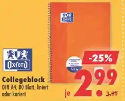 Mäc Geiz Oxford Collegeblock Angebot