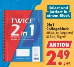 Mäc Geiz TWICE 2 in 1 Collegeblock Angebot