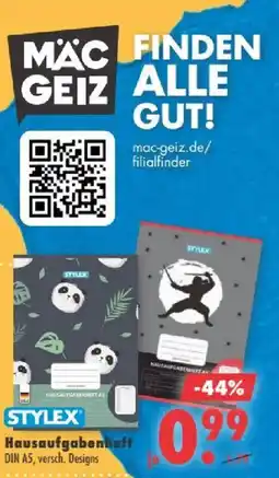 Mäc Geiz STYLEX Hausaufgabenheft Angebot