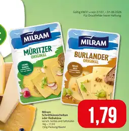 Ihr Frischmarkt Milram Schnittkäsescheiben oder Reibekäse Angebot