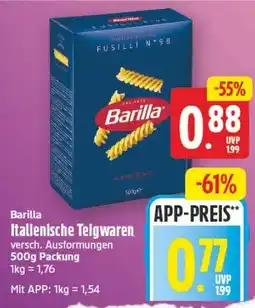 Edeka Center Barilla Italienische Teigwaren Angebot