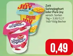 Ihr Frischmarkt Zott Sahnejoghurt oder Pure Joy Angebot