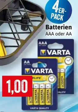 Stolz VARTA Batterien AAA oder AA Angebot
