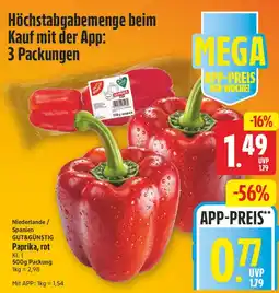 Edeka Center Paprika, rot Angebot