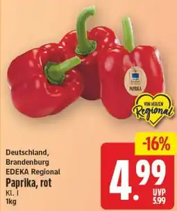 Edeka Center EDEKA Regional Paprika, rot Angebot
