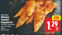 Edeka Center Bauerngut Hähnchen-Innenfilet Burgunder Art Angebot