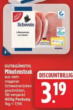 Edeka Center Schwein Minutensteak Angebot