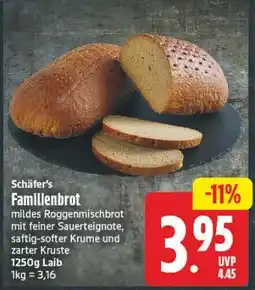 Edeka Center Schäfer's Familienbrot Angebot