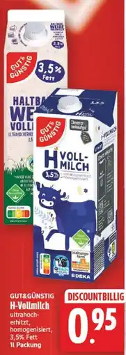 Edeka Center GUT&GÜNSTIG H-Vollmilch Angebot