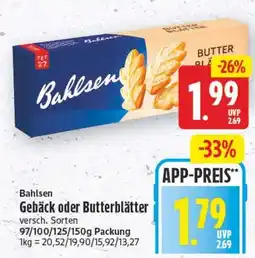 Edeka Center Bahlsen Gebäck oder Butterblätter Angebot
