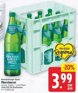 Edeka Center Brandenburger Quell Mineralwasser Angebot