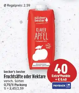 Edeka Center becker's bester Fruchtsäfte oder Nektare Angebot