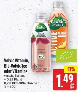 Edeka Center Volvic Vitamin, Bio-Volvic-Tee oder Vitamin+ Angebot