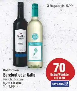 Edeka Center Barefoot oder Gallo Angebot