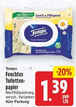 Edeka Center Tempo Feuchtes Toilettenpapier Angebot
