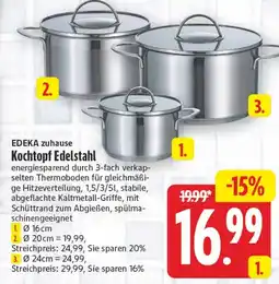 Edeka Center Kochtopf Edelstahl Angebot