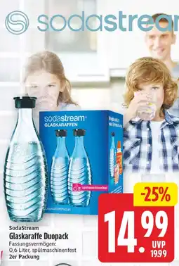 Edeka Center SodaStream Glaskaraffe Duopack Angebot