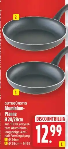 Edeka Center GUT&GÜNSTIG Aluminium-Pfanne Angebot
