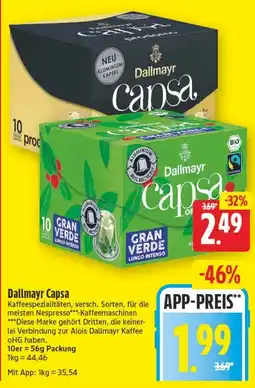 Edeka Center Dallmayr Capsa Gran Verde Angebot
