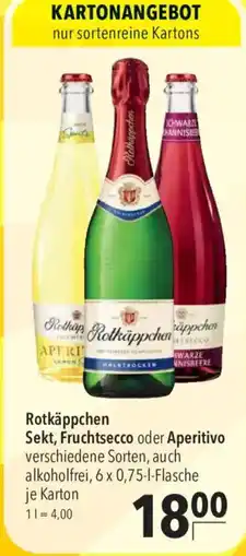 CITTI Markt Rotkäppchen Sekt, Fruchtsecco oder Aperitivo Angebot