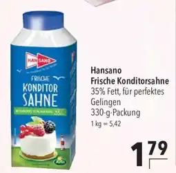 CITTI Markt Hansano Frische Konditorsahne Angebot