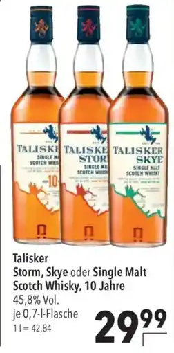 CITTI Markt Talisker Storm, Skye oder Single Malt Scotch Whisky Angebot