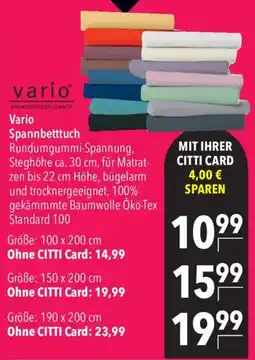 CITTI Markt Vario Spannbettluch Angebot